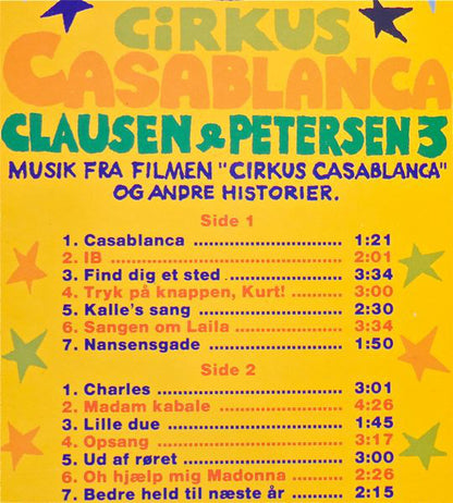 Clausen & Petersen : Cirkus Casablanca (LP, Album)