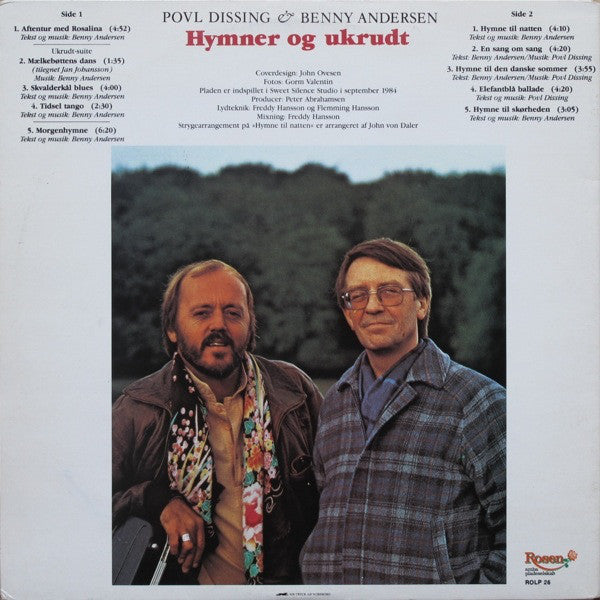 Povl Dissing & Benny Andersen : Hymner Og Ukrudt (LP, Album)