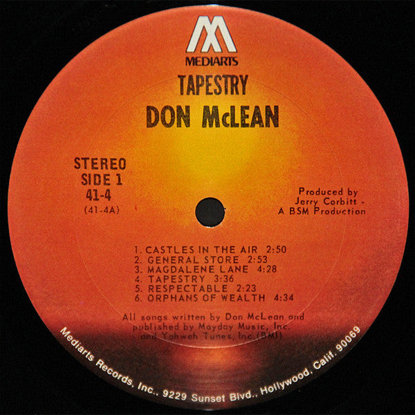 Don McLean : Tapestry (LP, Album)