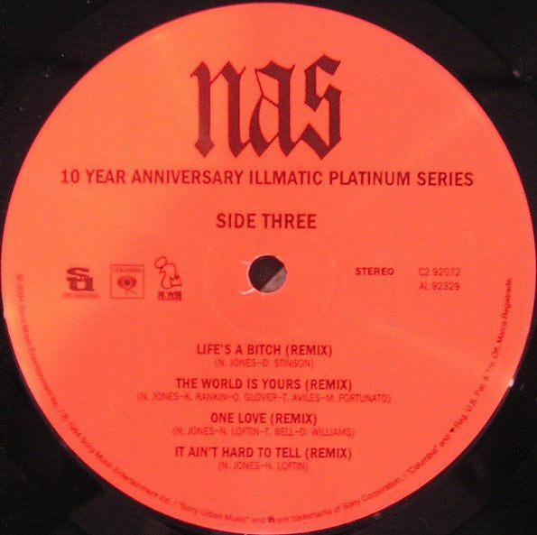 Nas : 10 Year Anniversary Illmatic Platinum Series (2xLP, Album, RE, RM)