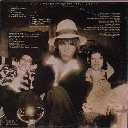David Werner : Imagination Quota (LP, Album, Tan)