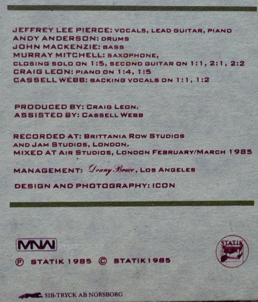 Jeffrey Lee Pierce : Wildweed (LP, Album)