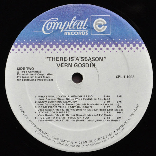 Vern Gosdin : There Is A Season (LP, Album, PRC)