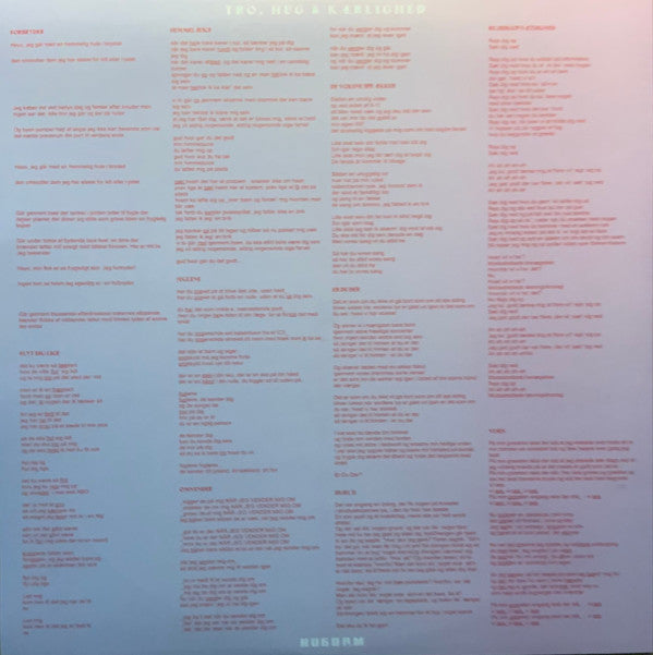 Hugorm : Tro, Hug & Kærlighed (LP, Album, Whi)