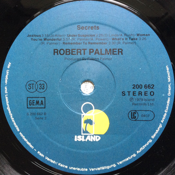 Robert Palmer : Secrets (LP, Album)