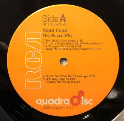 The Guess Who : Road Food (LP, Album, Quad)