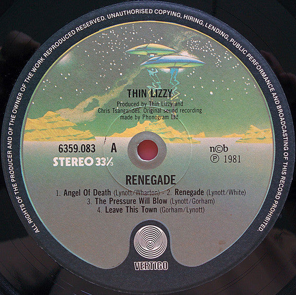 Thin Lizzy : Renegade (LP, Album)