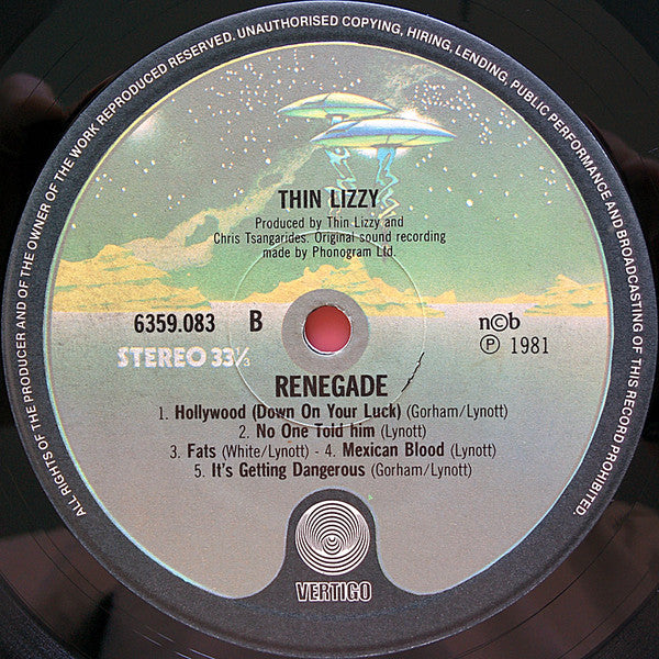 Thin Lizzy : Renegade (LP, Album)