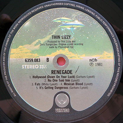 Thin Lizzy : Renegade (LP, Album)