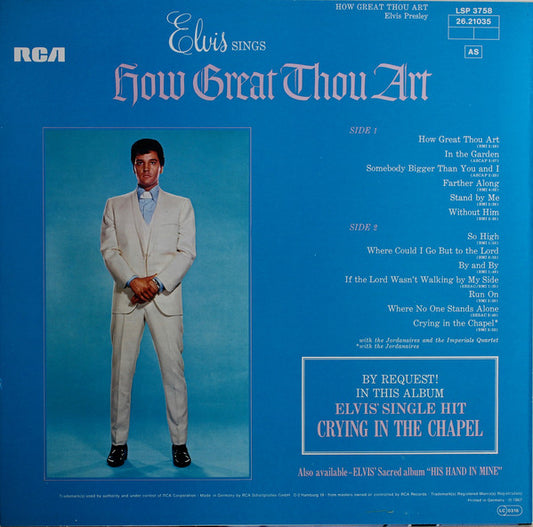 Elvis Presley : How Great Thou Art (LP, Album, RE)