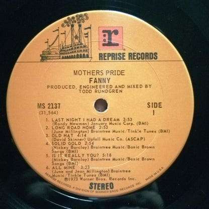 Fanny (2) : Mother's Pride (LP, Album, San)