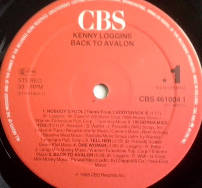 Kenny Loggins : Back To Avalon (LP, Album)
