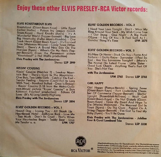 Elvis* : Crying In The Chapel / I Believe In The Man In The Sky (7", Single)
