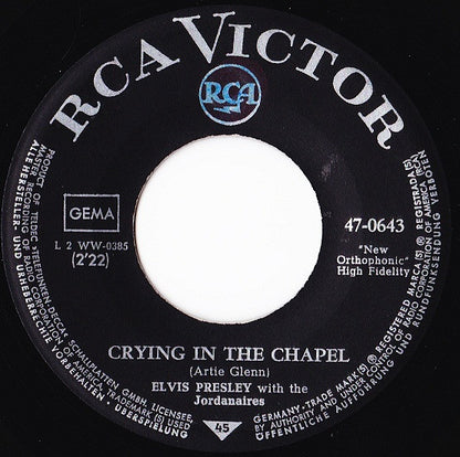 Elvis* : Crying In The Chapel / I Believe In The Man In The Sky (7", Single)