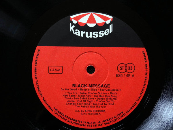 Various : Black Message (LP, Comp, Mixed)