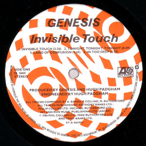 Genesis : Invisible Touch (LP, Album, Emb)