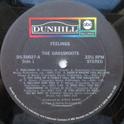 The Grassroots* : Feelings (LP, Album, RE)