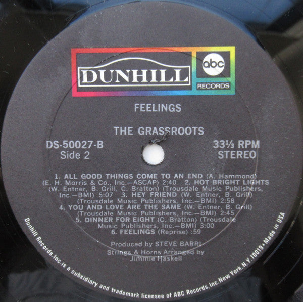 The Grassroots* : Feelings (LP, Album, RE)