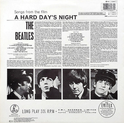 The Beatles : A Hard Day's Night (LP, Album, Mono, RE, DMM)