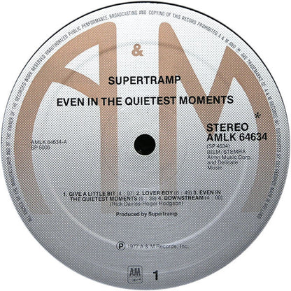 Supertramp : Even In The Quietest Moments... (LP, Album)