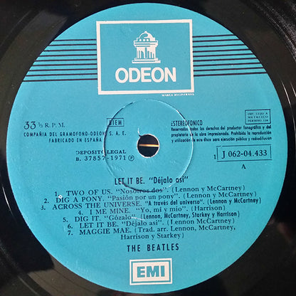 The Beatles : Let It Be = Déjalo Así (LP, Album, RE)