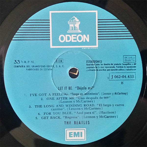 The Beatles : Let It Be = Déjalo Así (LP, Album, RE)