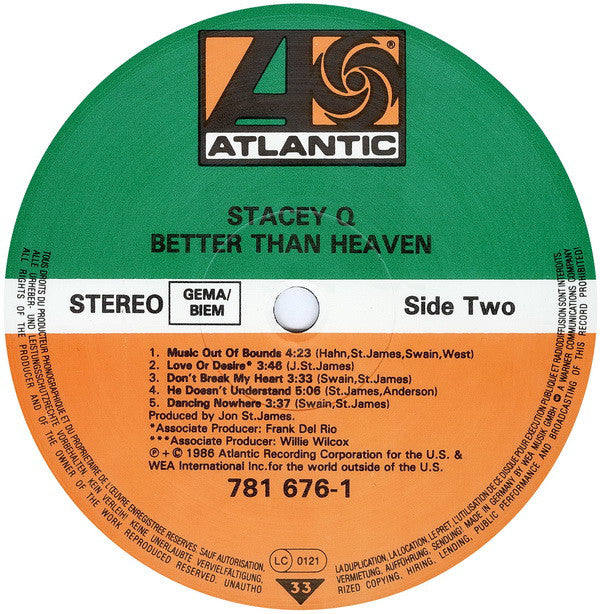 Stacey Q : Better Than Heaven (LP, Album)