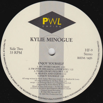 Kylie Minogue : Enjoy Yourself (LP, Album)