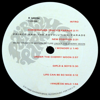 Prince And The Revolution : Parade (LP, Album, Club, Spe)