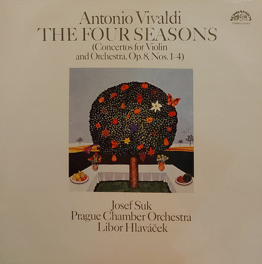 Antonio Vivaldi, Prague Chamber Orchestra, Josef Suk, Libor Hlaváček : The Four Seasons (Concertos For Violin And Orchestra, Op. 8, Nos. 1-4) (LP, Quad, RP)