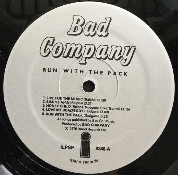 Bad Company (3) : Run With The Pack (LP, Album, Gat)