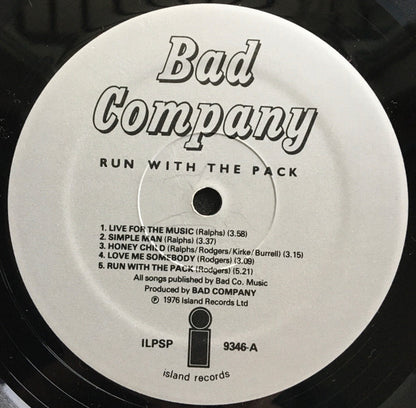 Bad Company (3) : Run With The Pack (LP, Album, Gat)