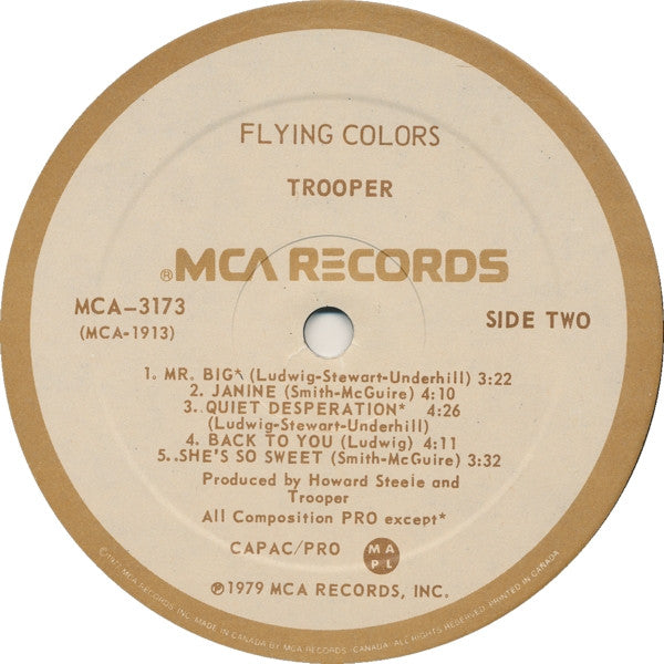 Trooper (4) : Flying Colors (LP, Album, Par)