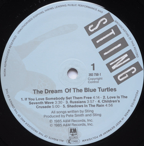 Sting : The Dream Of The Blue Turtles (LP, Album)