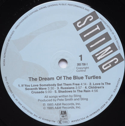 Sting : The Dream Of The Blue Turtles (LP, Album)