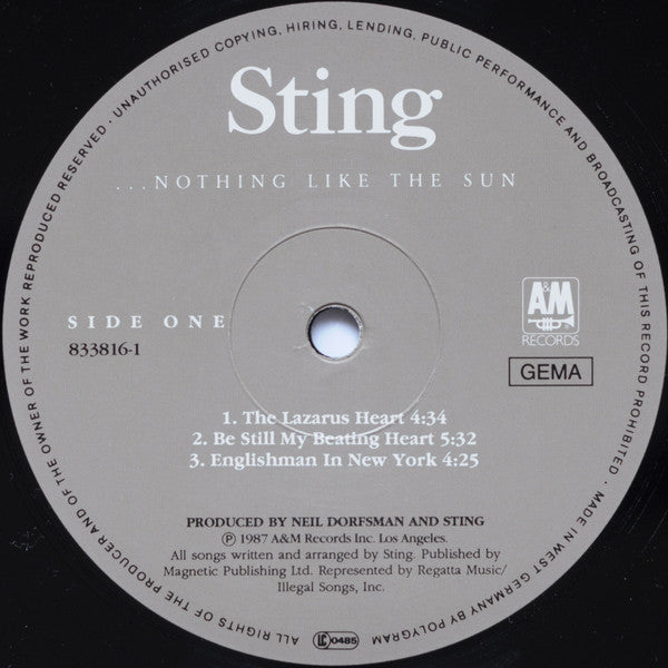 Sting : ...Nothing Like The Sun (2xLP, Album)