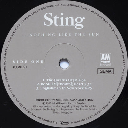 Sting : ...Nothing Like The Sun (2xLP, Album)