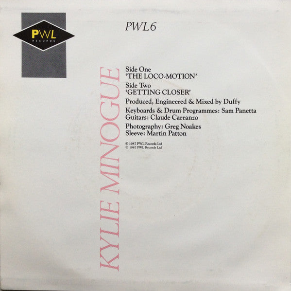 Kylie Minogue : The Loco-Motion (7", Single)