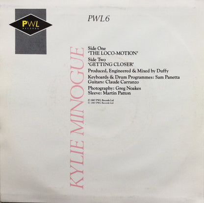 Kylie Minogue : The Loco-Motion (7", Single)