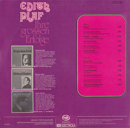 Edith Piaf : Ihre Grossen Erfolge (LP, Comp)