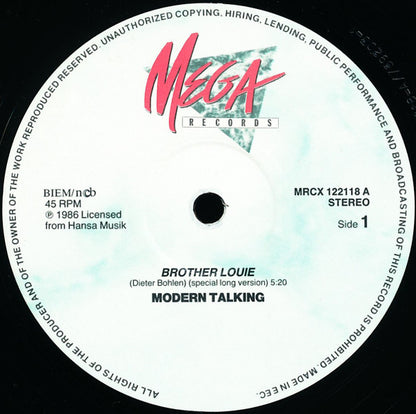 Modern Talking : Brother Louie (12", Maxi)