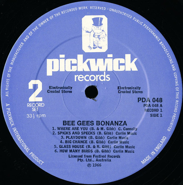 Bee Gees : The Bee Gees Bonanza - The Early Days (2xLP, Comp)