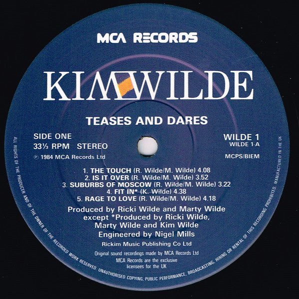 Kim Wilde : Teases & Dares (LP, Album)