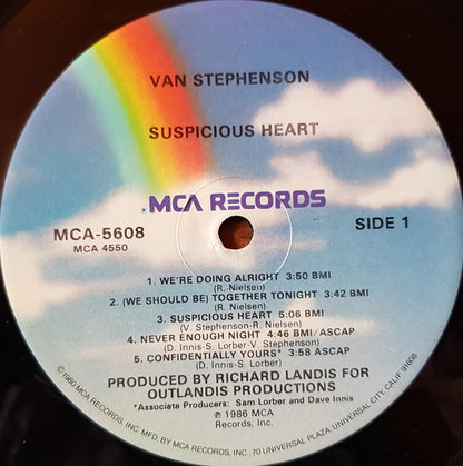 Van Stephenson : Suspicious Heart (LP, Album, Glo)