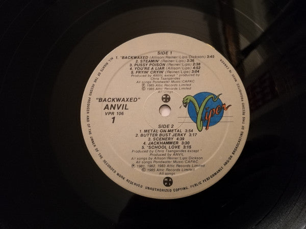 Anvil : Backwaxed (LP, Album, Comp)