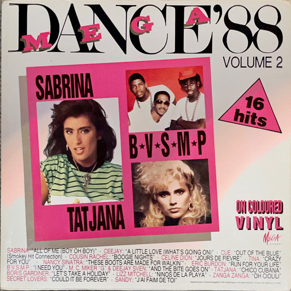 Various : Mega Dance '88 Volume 2 (LP, Comp, Pin)