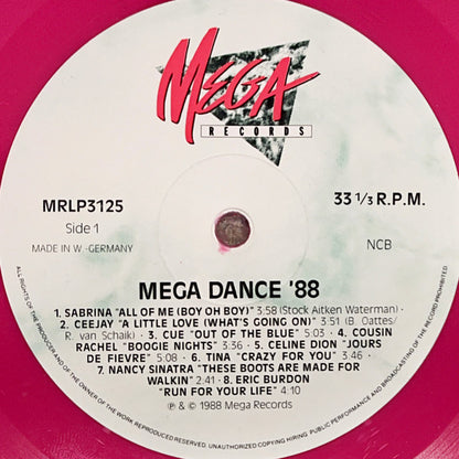 Various : Mega Dance '88 Volume 2 (LP, Comp, Pin)