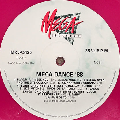 Various : Mega Dance '88 Volume 2 (LP, Comp, Pin)