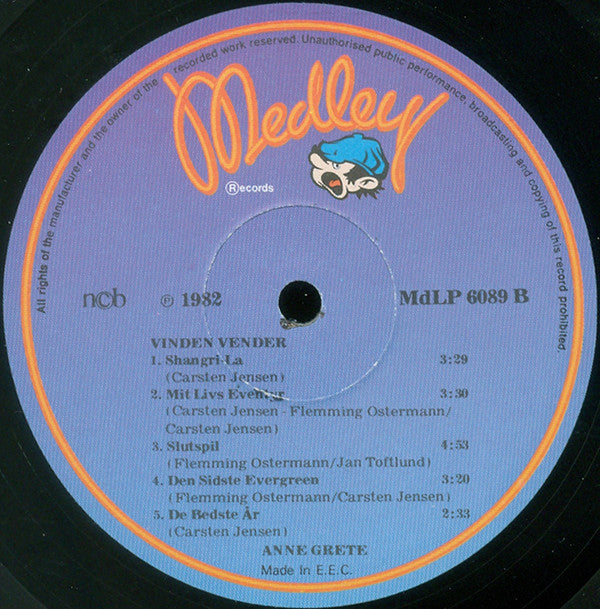Anne Grete : Vinden Vender (LP, Album)
