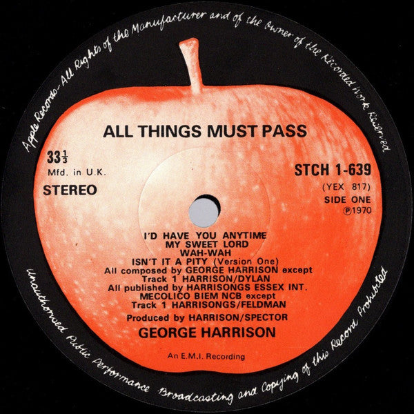 George Harrison : All Things Must Pass (3xLP, Album + Box)